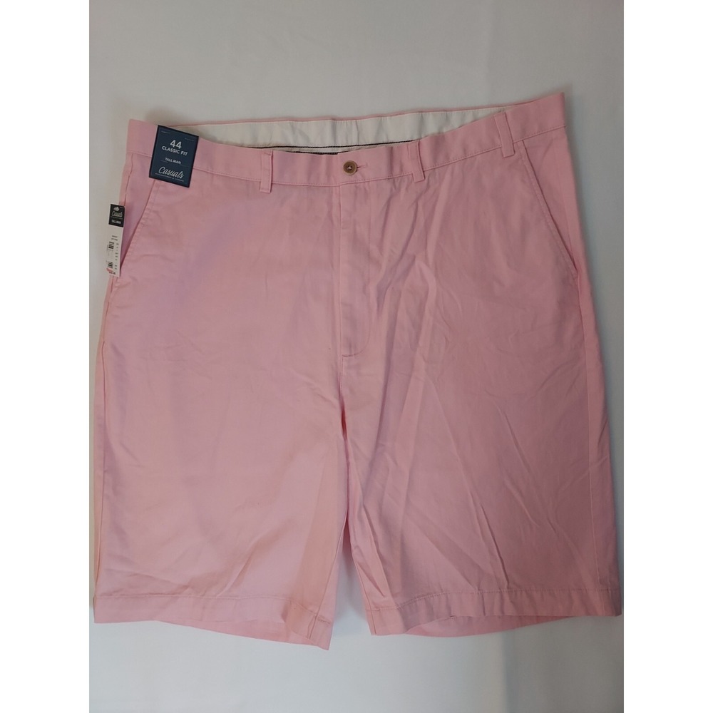 Men's Roundtree & Yorke Casuals Classic Fit Flat Front 9" Inseam ‎ Shorts